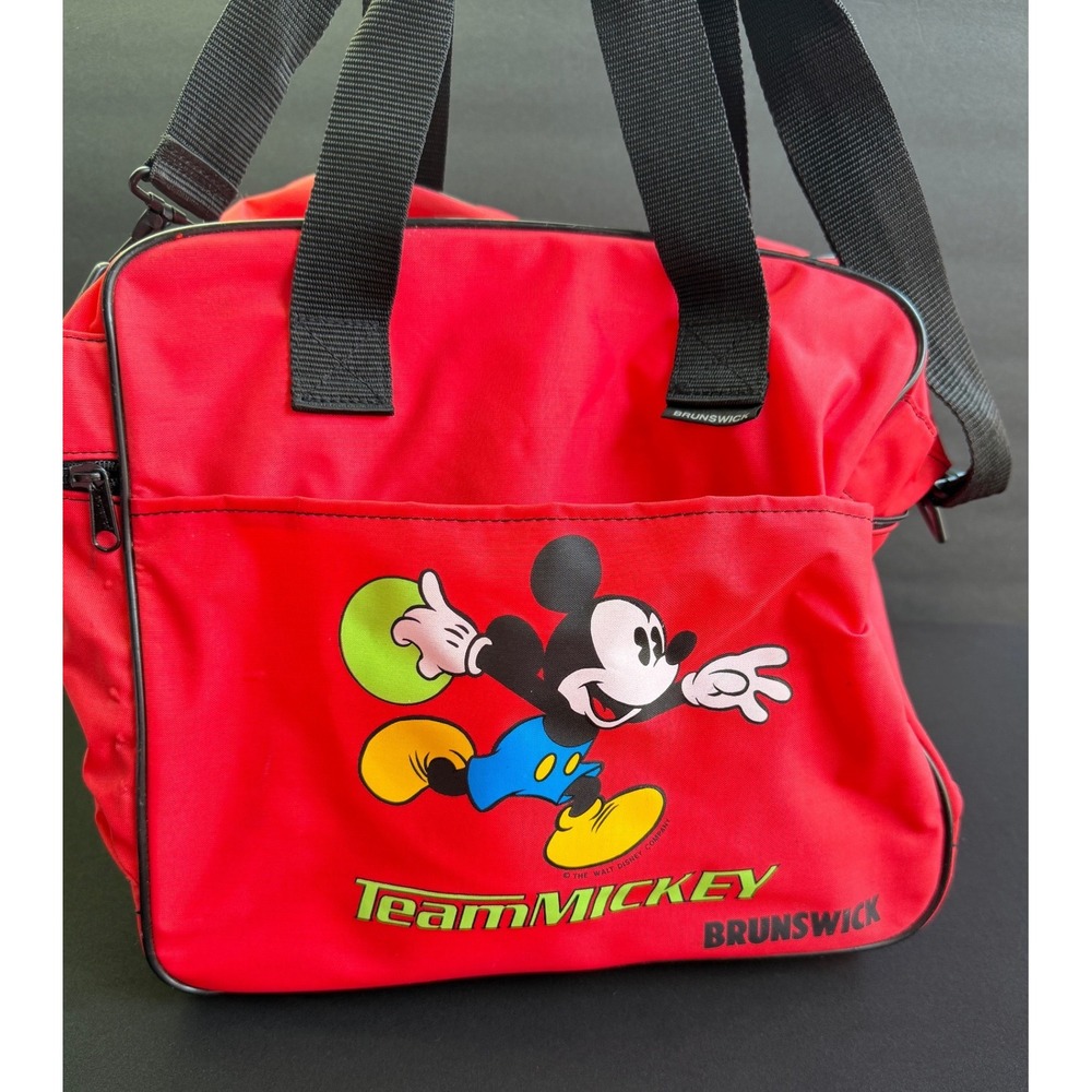 Brunswick Disney Team Mickey Mouse Bowling Bag Red Single Ball Retro 90s Vintage